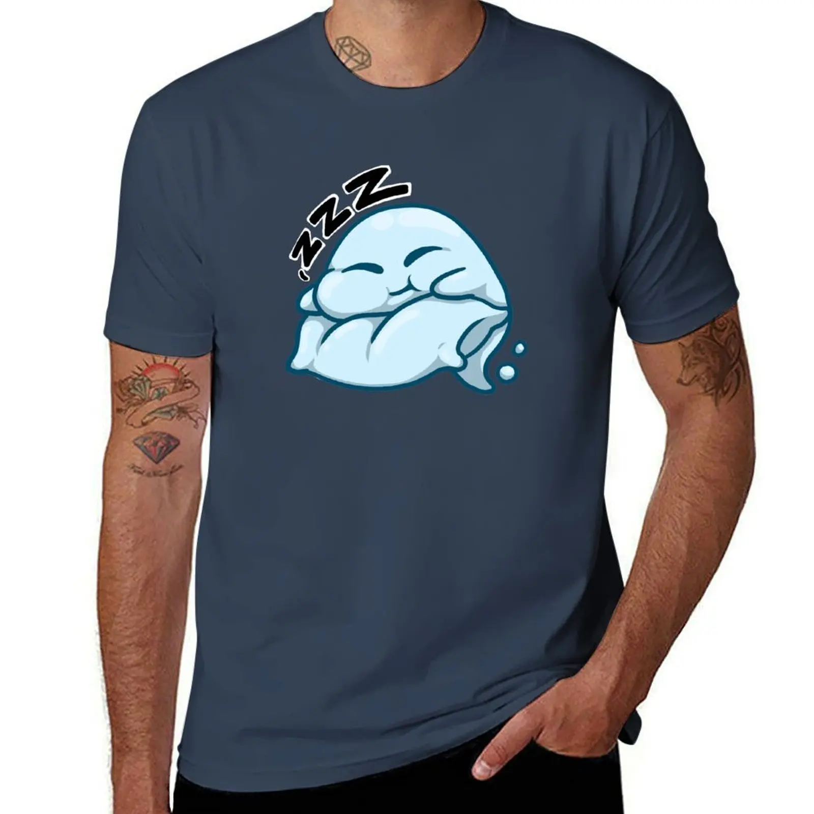 

Sleepy Bubbles T-Shirt Soft Casual Short Sleeve Cotton Tee