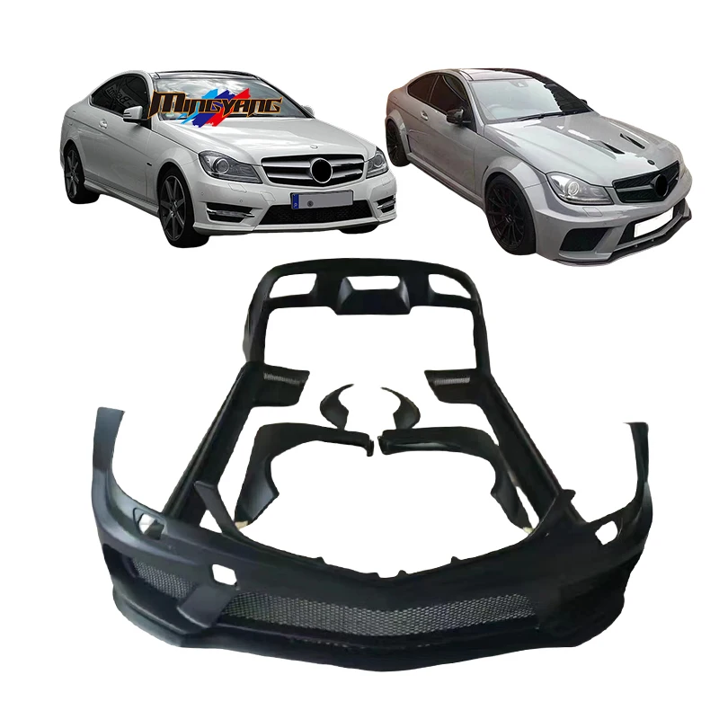 

Modification FRP Black Series C63 Car Bumper Fender Side Skirt Bodykit Part for Mercedes Benz C Class W204 Coupe 2011-2013 Body