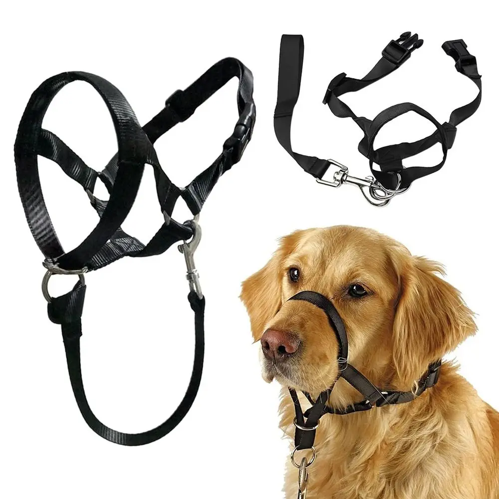 Adjustable Anti barking Non Pull Dog Muzzle Dog Halter Dog Head Collar Leader Harness