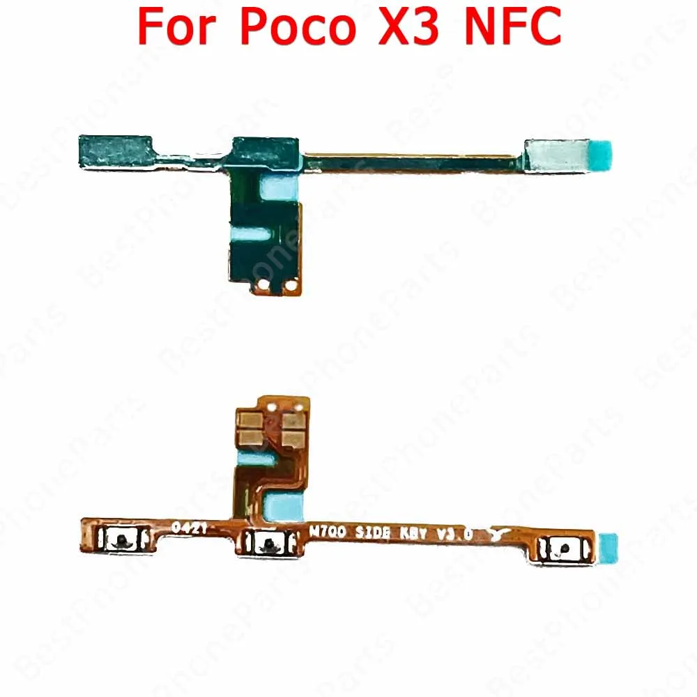 For Xiaomi Poco Phone X3 NFC X4 GT 5G F1 F2 F3 M3 M4 Pro Side Button Switch Volume Replacement Key Power On Off Flex Cable