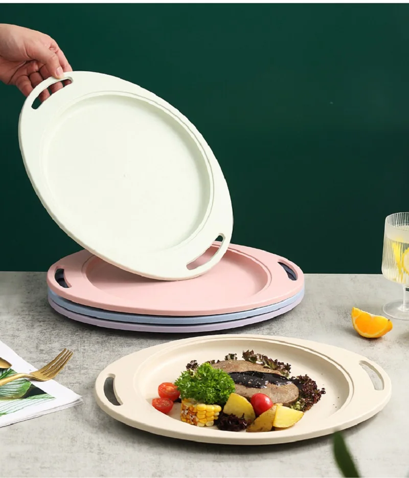 

1/4/10Pcs Dinner Dishes Set Wheat Straw Plates Dinnerware Tableware Eco Friendly Lightweight Kitchen Dishes Dinner Plates