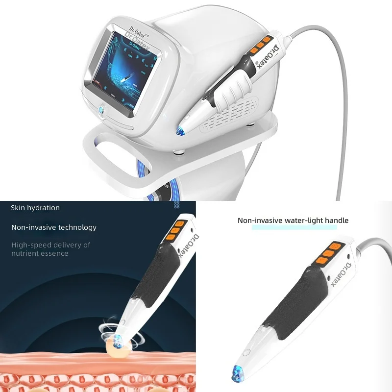 High-Pressure Needle-Free Hydration Injector, Water Light Jet Transdermal Facial Device for Salon Use, Skin Rejuvenation