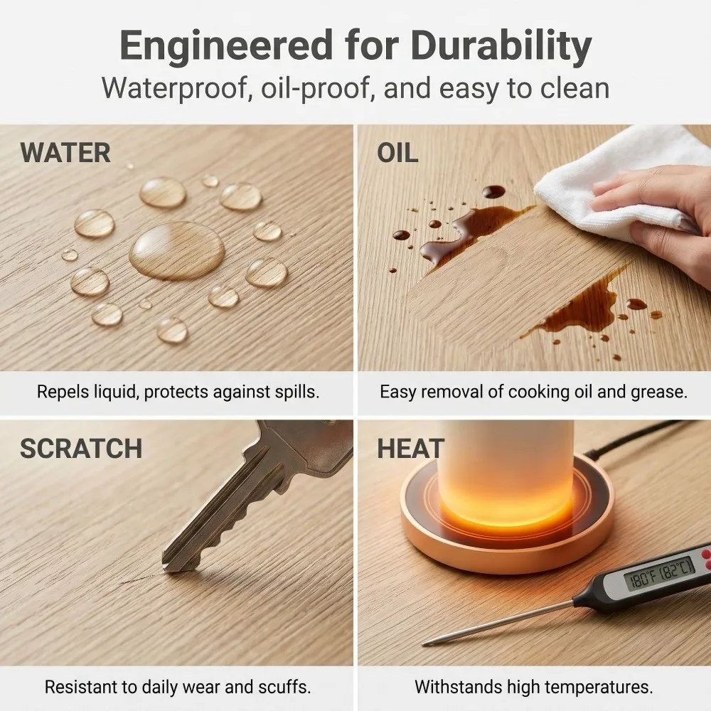 PVC 3D Wood Grain Wall Panels Oil Proof Waterproof Wood Grain Wall Tiles Sound Insulation Wear-Resistant