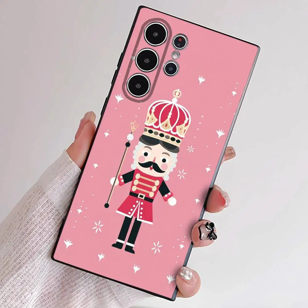 Cartoon Nutcracker Phone Case Skin-Friendly Soft TPU Case Compatible With Samsung S21/S22/S23/S24/S25 FE/Plus/Ultra