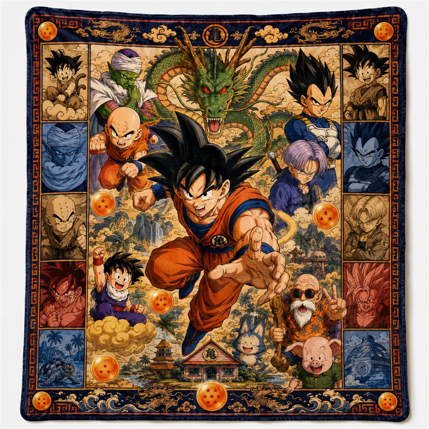 Dragon Ball Z Anime Blanket Soft Fleece Throw Blanket Character Graphic Bed Cover Home Decor Cozy Gift for Fans Bedroom Living R - view 5
