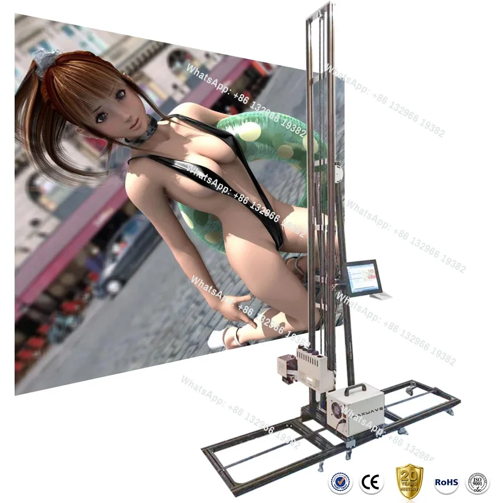2022 Print 3M Height  Factory Large Format Eco Solvent Printer 3D 5D 6D Wall Printing Machine