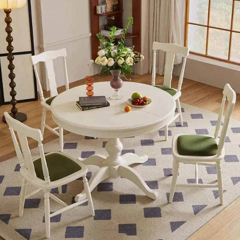 

European White Dining Table Living Room Modern Nordic Italian Kitchen Dining Table Round Center Mesa De Jantar Home Furniture