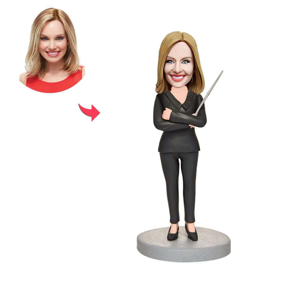 Custom Bobblehead Figurine Personalized Customized Gifts For Teacher Professor-Female Teacher Lecturing Bobble Head Custom