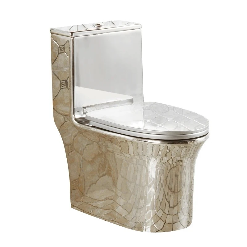 

Silent silver toilet toilet seat spray siphon large diameter ceramic toilet bathroom