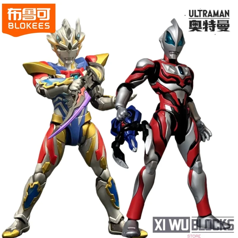 BLOKEES  Assembly Building Block Man Ultraman Legend Edition Geedv Delta Rise Claw Mobile Model Collection Ornaments