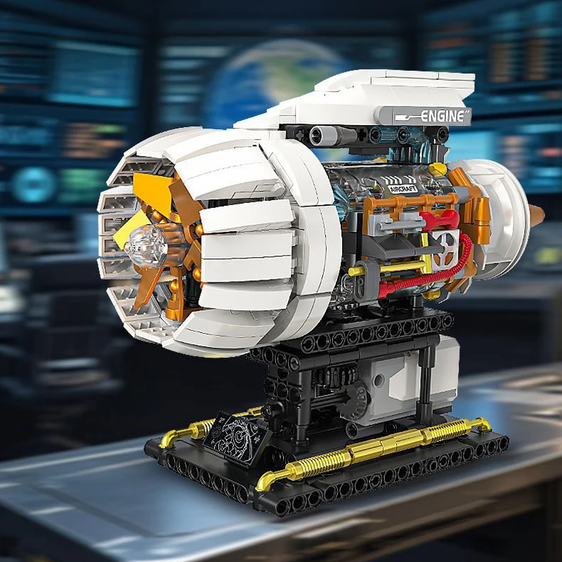 IN STOCK Electric Aircraft Engines Bricks Model Technical Building Blocks Assembling DIY Children's Toys Christmas Gift Set