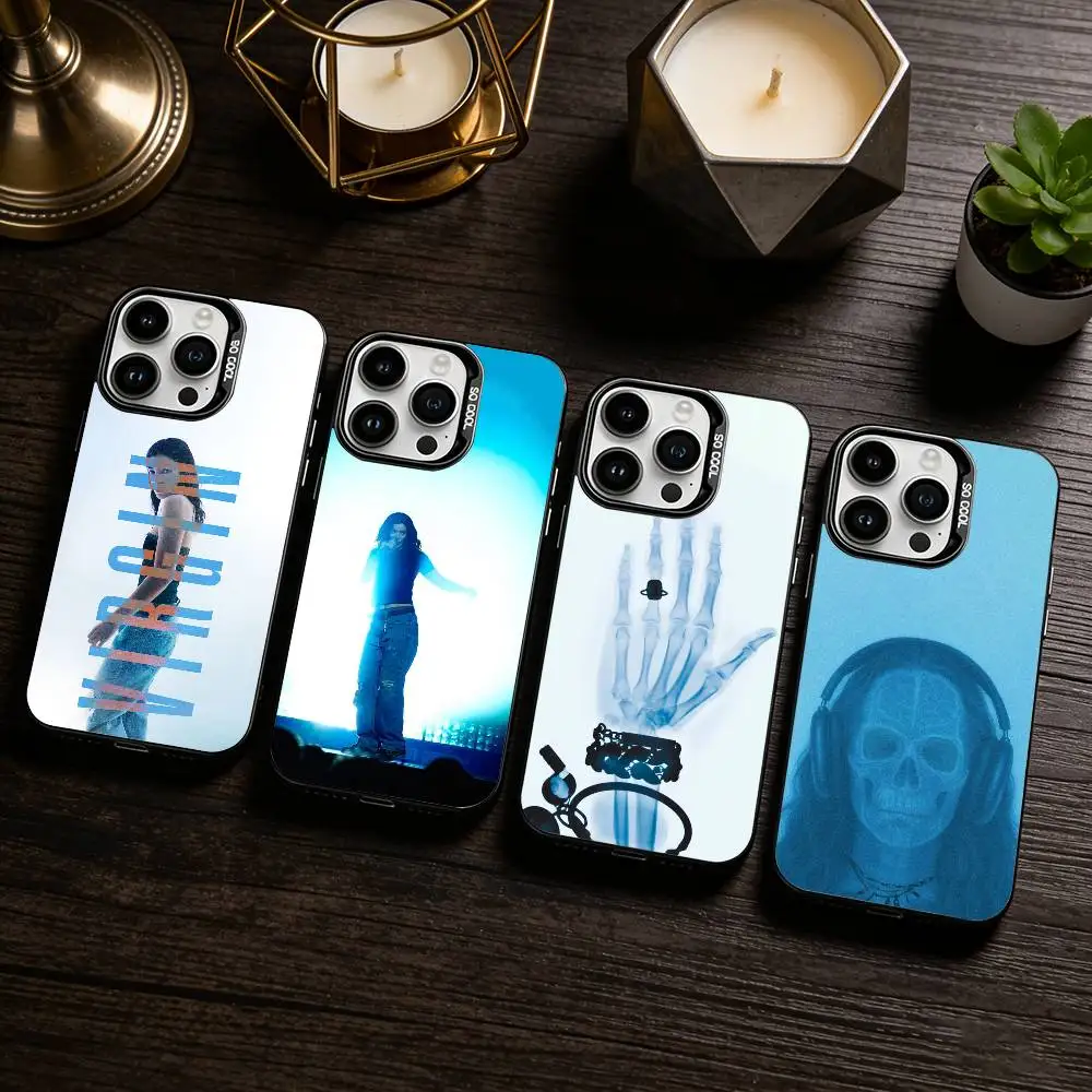 حافظة هاتف S-Singer L-Lorde V-Virgin لهاتف iPhone 17,16,15,14,13,12,11 Plus، Pro Max، XS، حافظة هاتف فضية ملونة #1