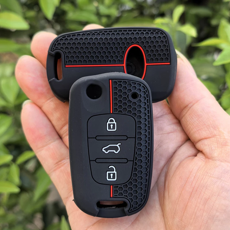 For Hyundai I20 I30 Veloster Ix20 Silicone Key Case Cover for Kia Soul Venga Picanto Rio Sorento Ceed Sportage Accessories Shell