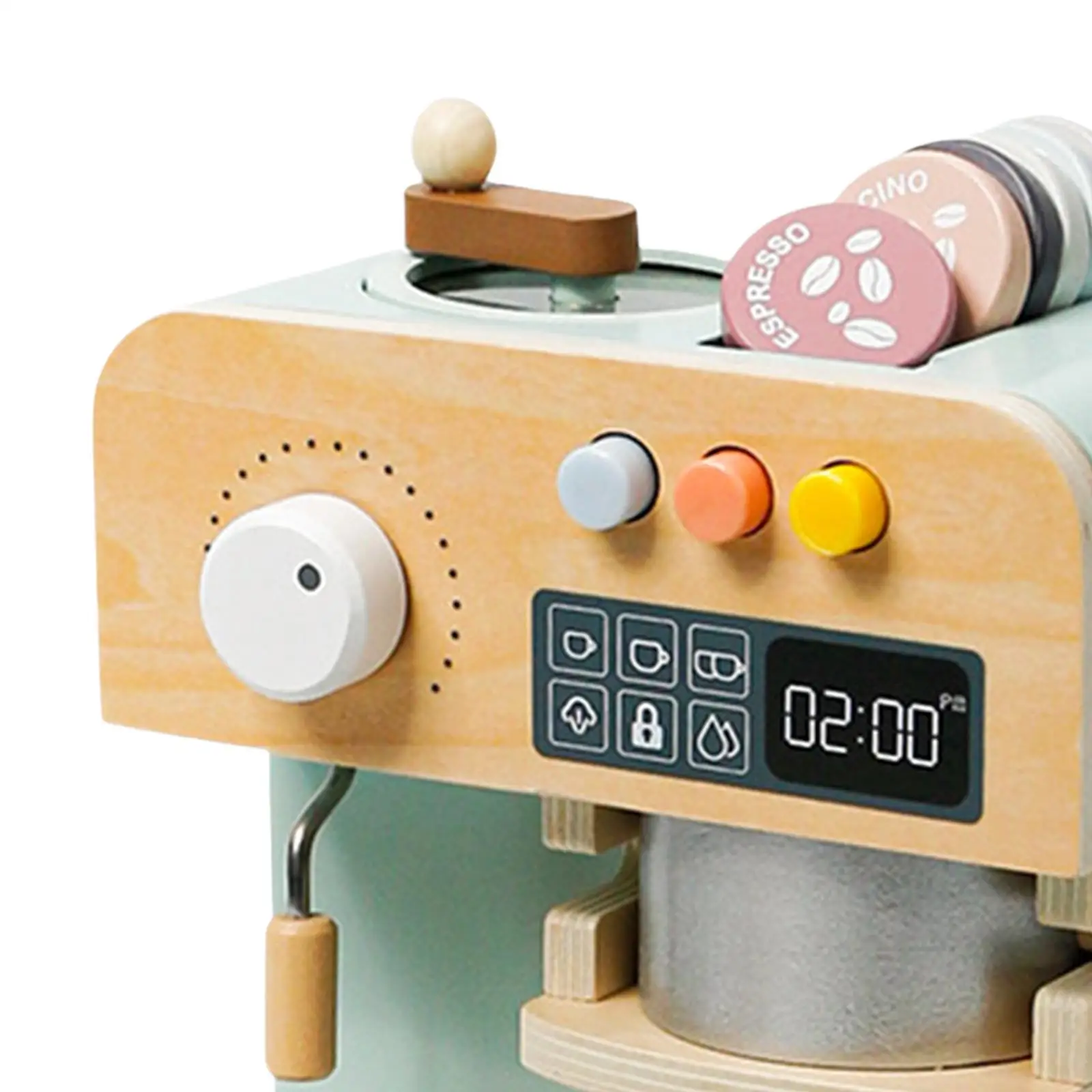 Simulation Coffee Machine Toy Children Wooden Kitchen Toy Montessori Coffee Maker Set for Kids Kids Pretend Play for Children