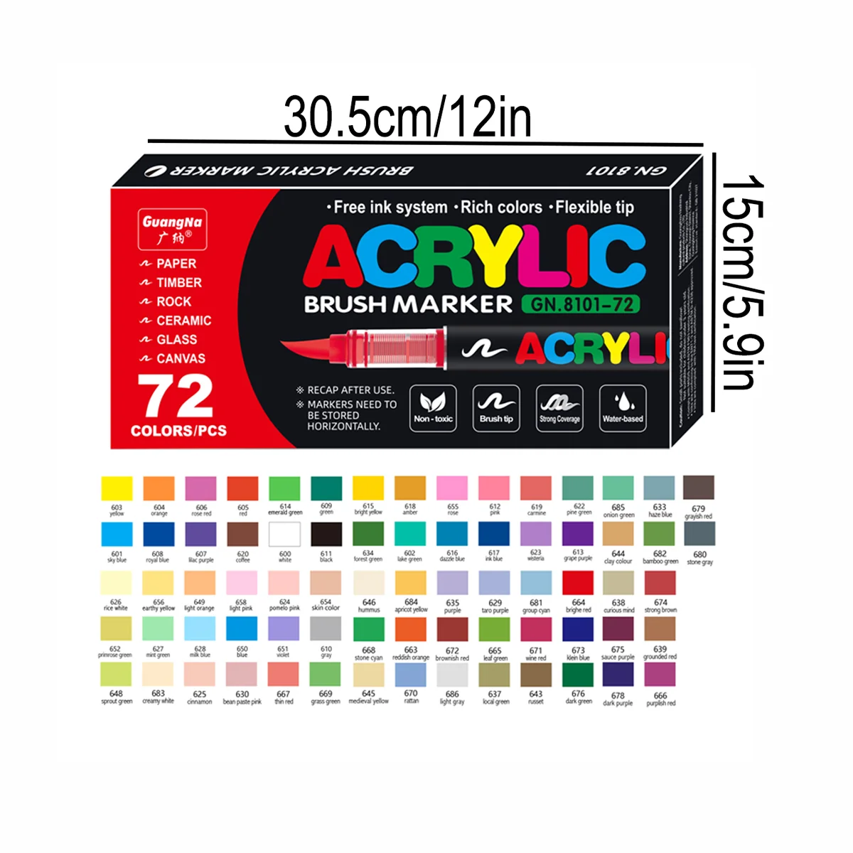 168/120/72/60/48/36/24/12 stuks Dual Tips Artist Markers Set Acryl Marker Set Ideaal voor school-, kantoordecoratie en artistieke geschenken
