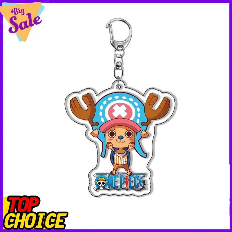 قطعة واحدة لوفي زورو سلسلة مفاتيح مصنوعة من الأكريليك أنيمي المفاتيح اكسسوارات المفاتيح المخصصة لمحبي هدية للرجال النساء بنين بنات تأثيري #2