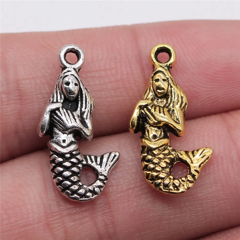 Boho Mermaid Ocean Fantasy Charms Pendant Beach Women Jewelry Parts Charms For Jewelry Making Bracelet Necklace DIY Craft Bulk