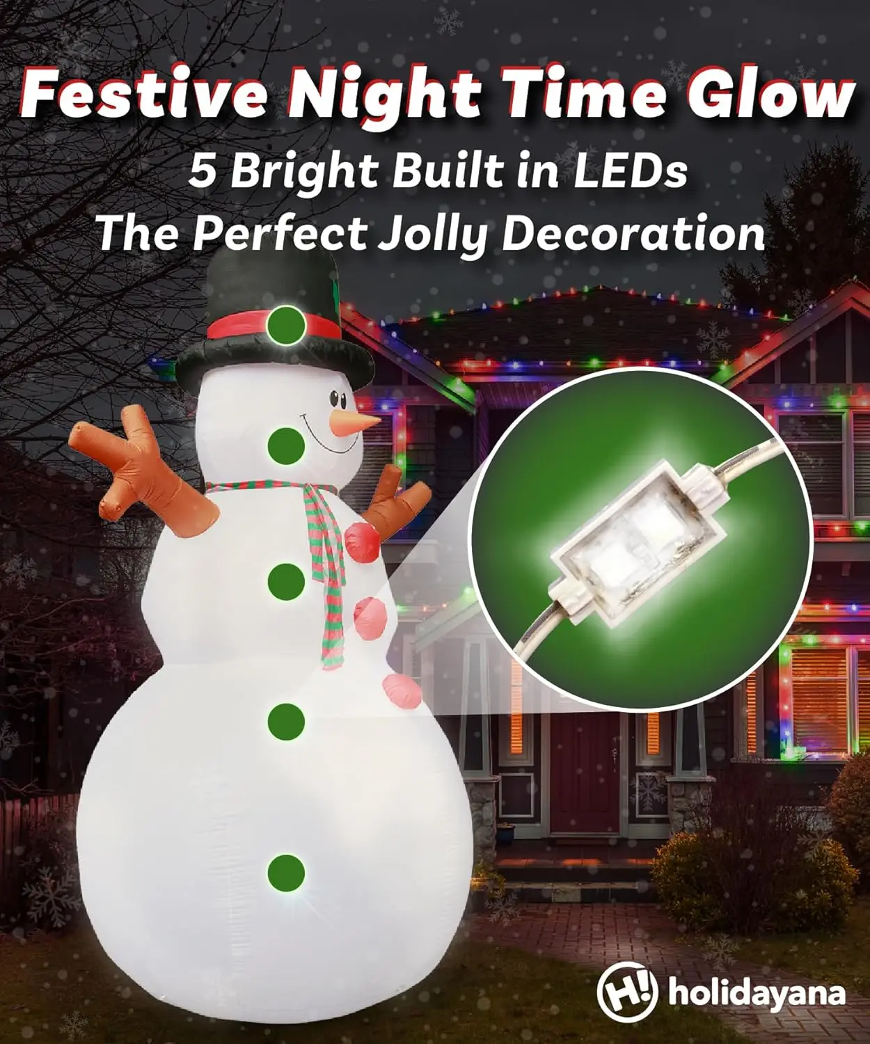 15ft Giant Christmas Inflatables Large 15ft Tall Snowman  Inflatable Outdoor Christmas Decorations Blow Up X-mas Decorations