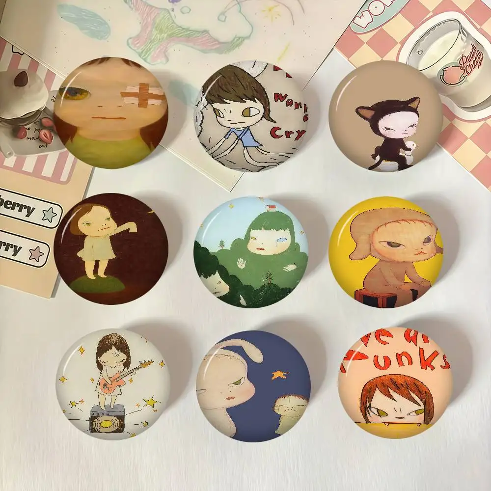 

Yoshitomo Nara The Works Cute Series Pins Funny Badge Interesting Cartoon Animals Brooches Backpack Clothes Gift Accessory