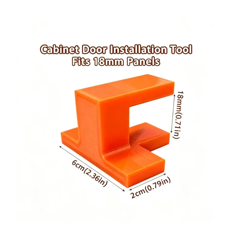 1Pc Cabinet Door Installation Locator Tool For 18mm Panels, Wardrobe Door Mounting Auxiliary Jig, Furniture Hinge Positioning