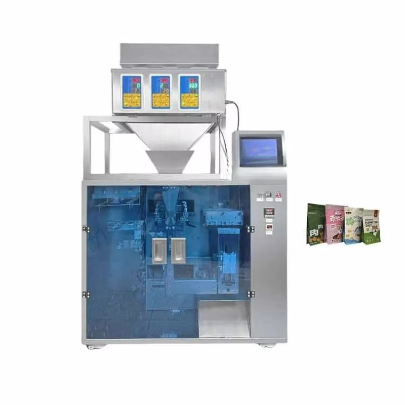 Multifunctional automatic bag pet food prefabricated bag filling and packaging machine