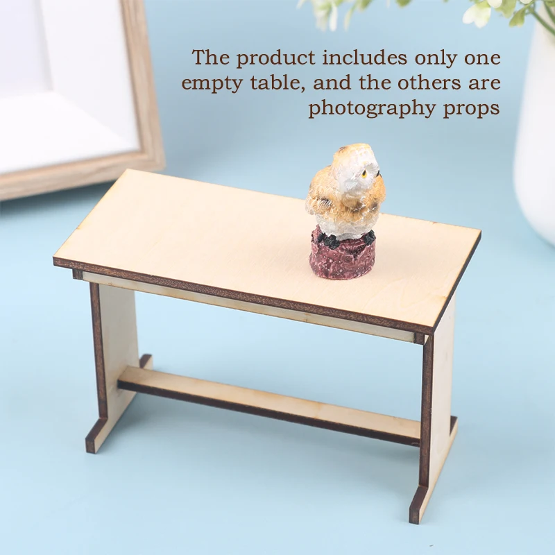 1:12 casa de bonecas em miniatura mesa de escritório mesa de jantar móveis modelo de casa decoração brinquedo casa de boneca acessórios