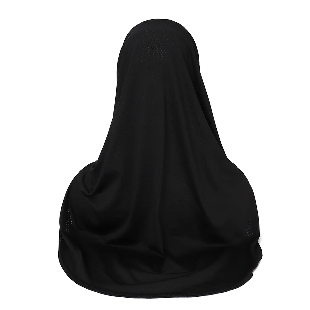 Skromny czarny szybki szal dzianinowy hidżab damski muzułmański islamski hidżab do modlitwy czapka turban wkładany gotowy do noszenia nikab
