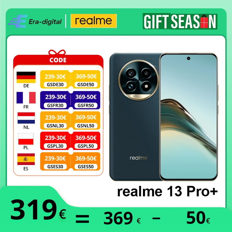 Global Version realme 13 Pro Plus smartphone 5g android Snapdragon 7s Gen 2 120Hz Curved Vision Display 80W SUPERVOOC