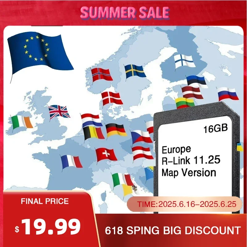 

Carminat Sat Nav 2024 Maps GPS Navigation Europe UK 16GB for Renault Fluence Scenic Zoe SD Card R-Link 11.25 SMIOST