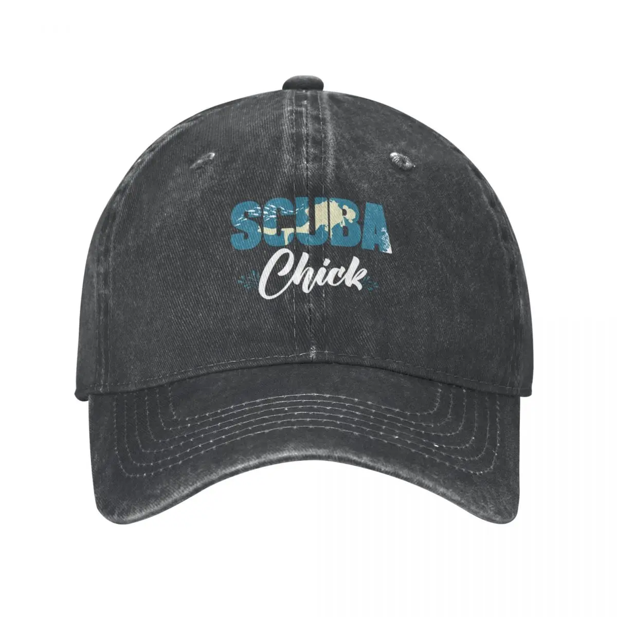 Scuba Dive Baseball Cap Vintage Distressed Denim Washed Ocean Diving Diver Sun Cap Unisex Style Outdoor Activities Hats Cap