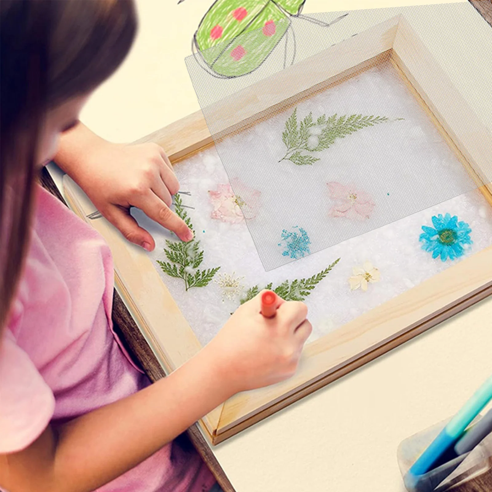 

10Sets Replacement Cloth for Paper Making Frame A4 DIY Paper Crafts Mesh Pad Hands-on Creative Activity Tool for Learning