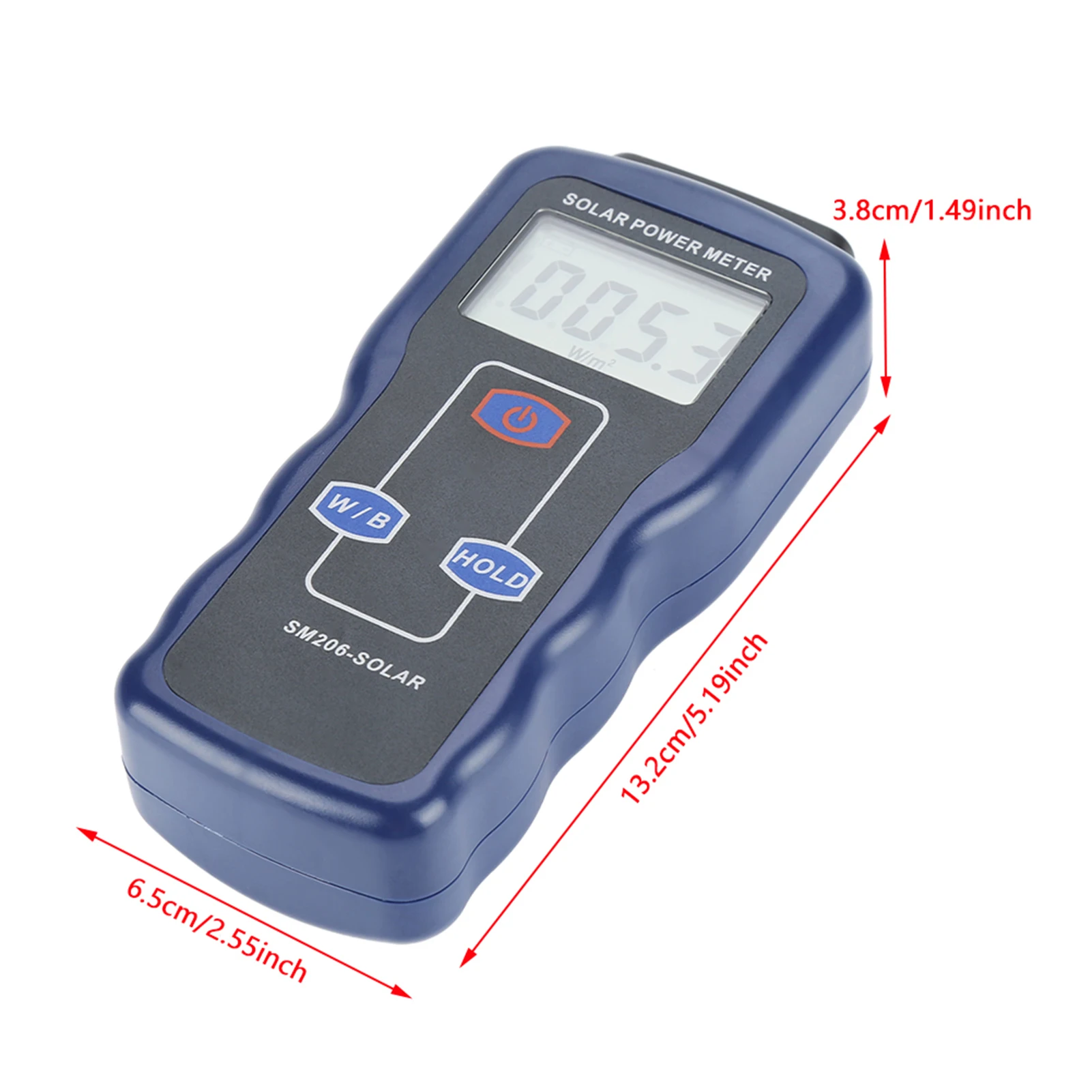 SM206 Digital Solar Power Meter Sun Light Radiation Measuring Testing Instrument Solar Radiation Meter