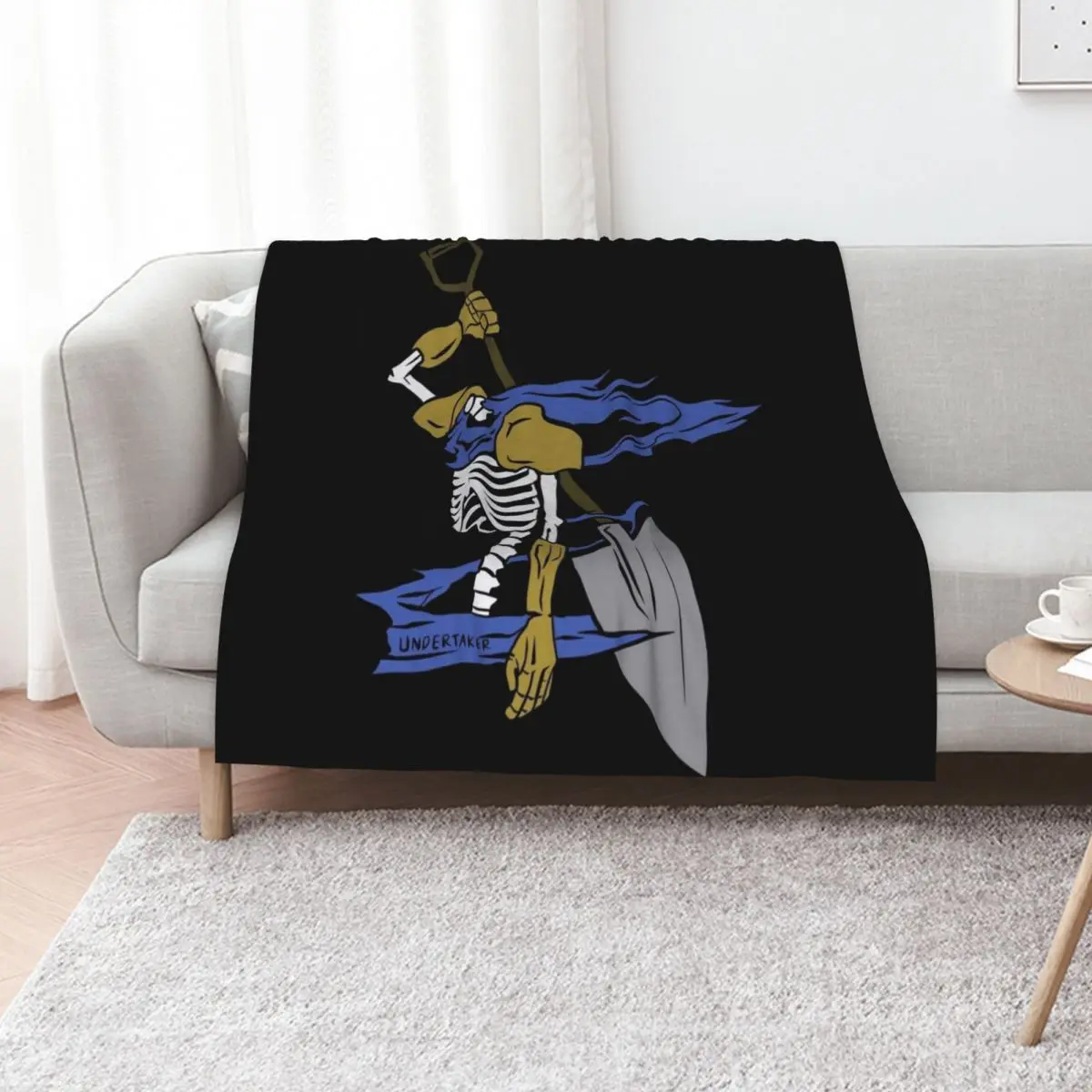 

86 Eighty Six Shinei Nouzen Shin Undertaker Juggernaut Mark Headless Skull Throw Blanket cosplay anime Baby Hairys Blankets