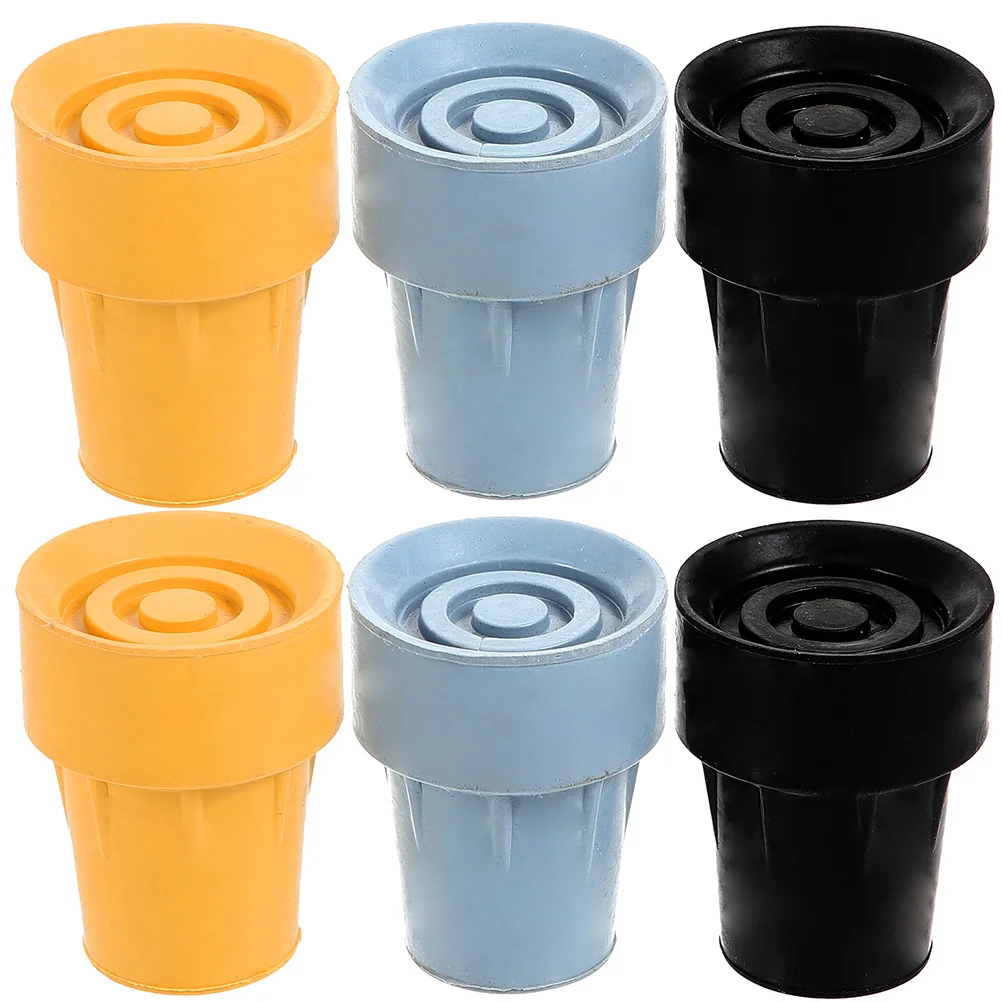 

12Pcs Walking Cane Tips Replacement Non-Slip Crutch Pads for Trekking Poles Hiking Foot Protectors Elderly Mobility Safety Gear