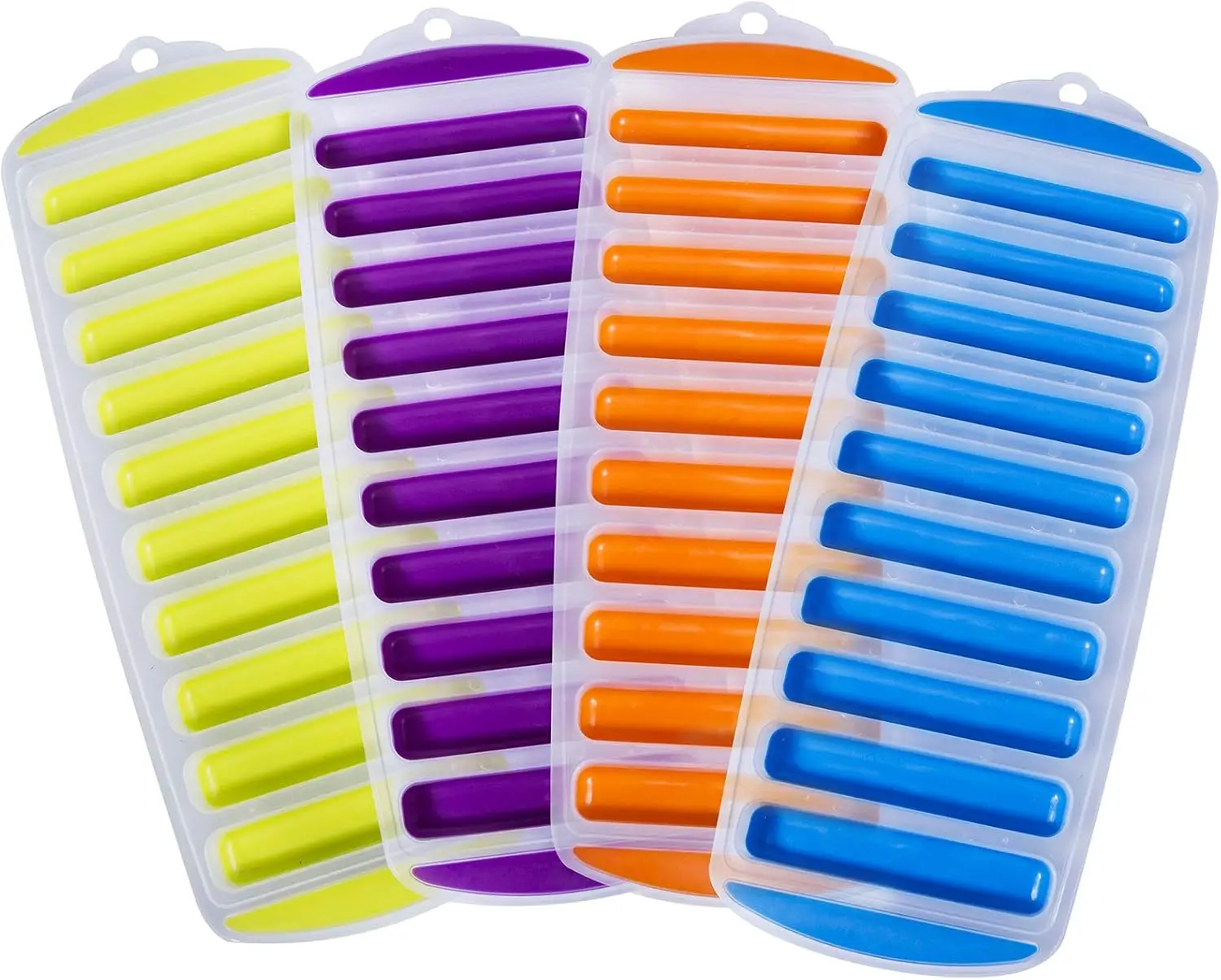 

4-Pack Silicone Ice Cube Trays for Water Bottles, Easy Push-Pop Design, Ideal for Sports and Drinks