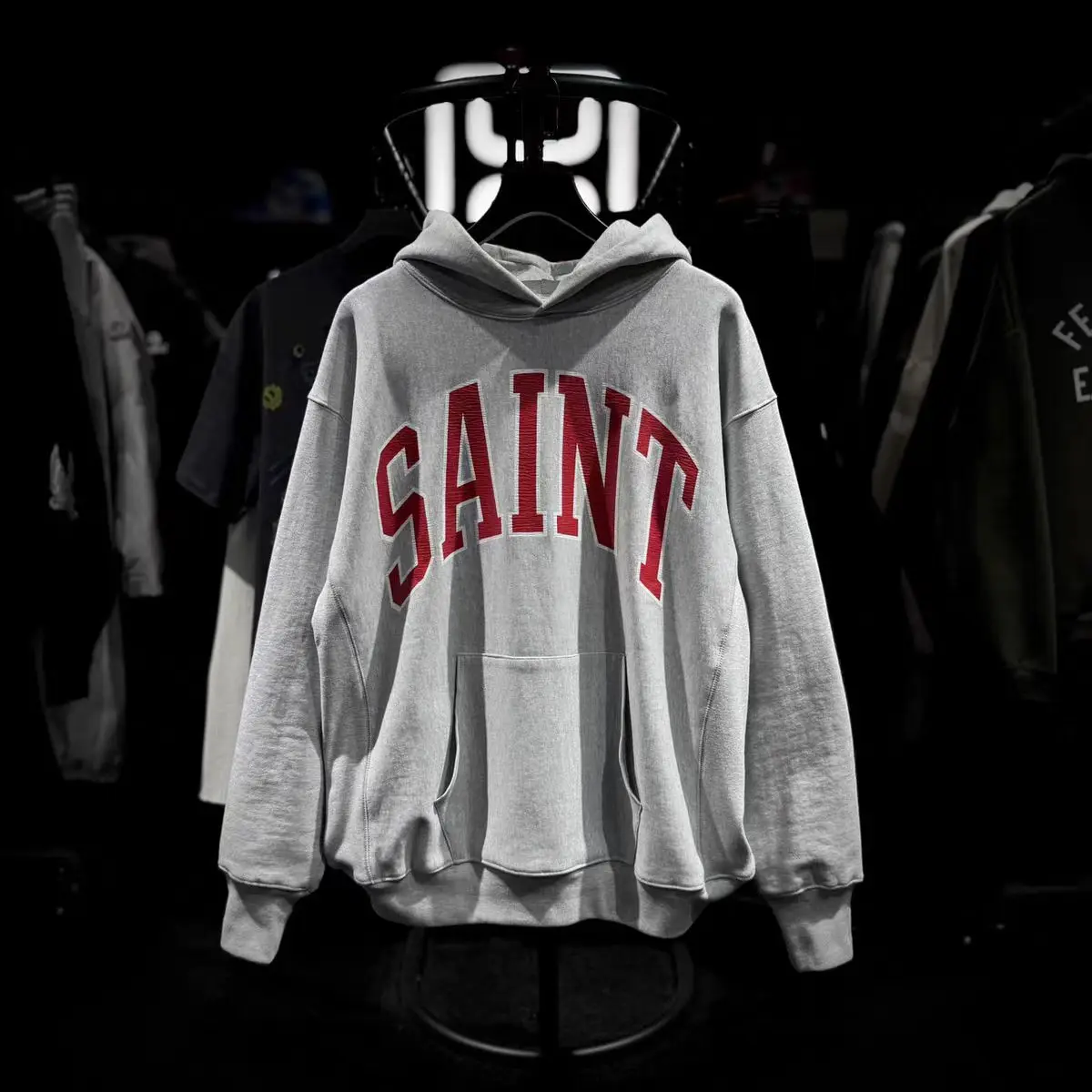 SAINT ARCH SAINT Hooded Hoodie Men Women 1:1 Best Quality Vintage Cracked Retro Print Pullovers