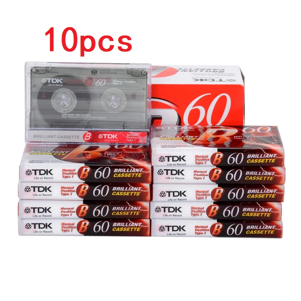 

10PCS High Qulity Standard Cassette Blank Tape Player Empty 60 Minutes Magnetic Audio Tape Recording For Speech Music Recording