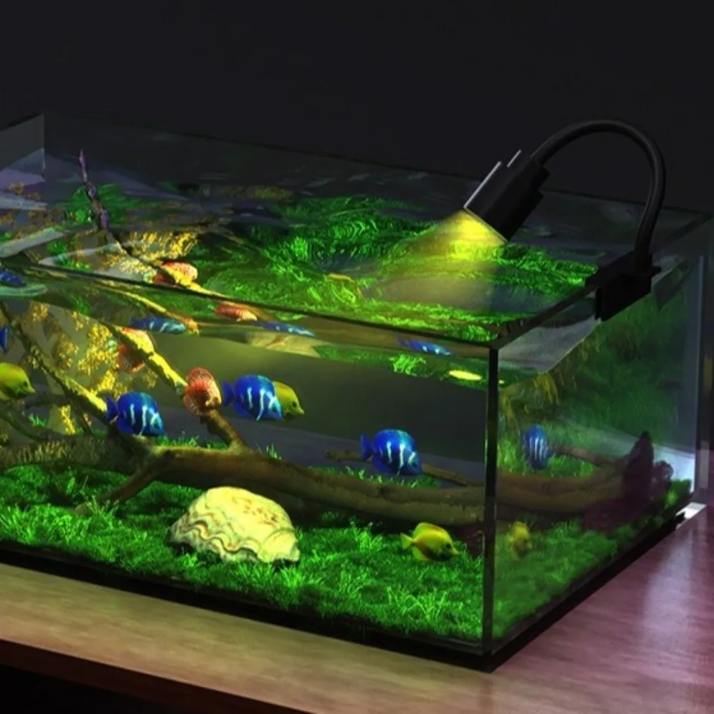 

Energy Saving Super Slim USB Aquarium Light Waterproof 360 Degree Rotation Clip-on Lamp 3W Power Fish Tank Light Desktop Use
