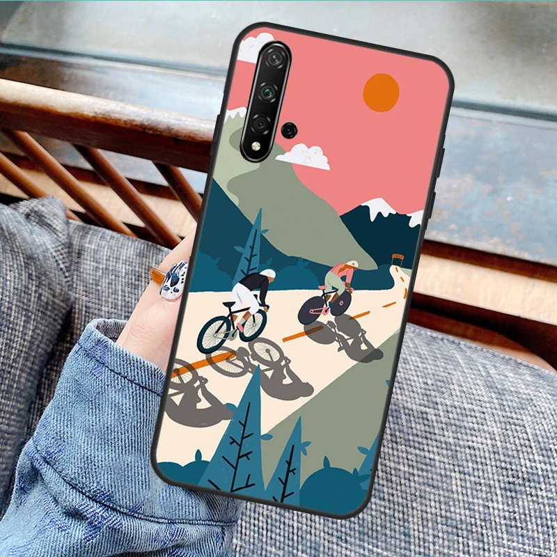 Mountain Bike Bicycle MTB Case For Huawei Nova Y90 Y70 Y61 Y60 5T 9 10 SE 3i 7i 8i 11i P Smart P20 P40 Lite P30 Pro