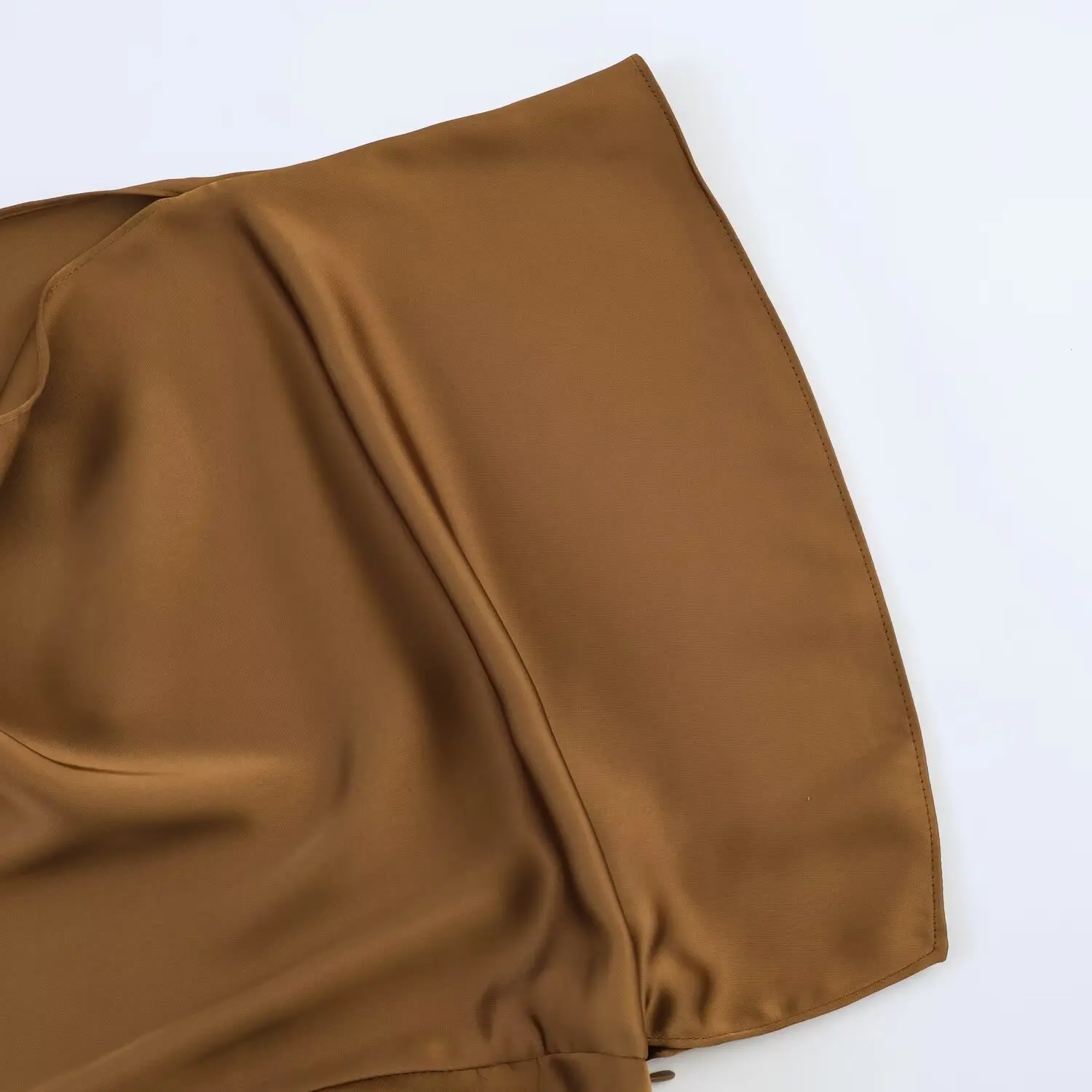 TFMLN Damen Elegante Lange Kleider Mode Asymmetrische Midi-Länge Bequeme Schicke Einfarbige Stufenkleider für Abendpartys 2026 Damenmode – Detail 9