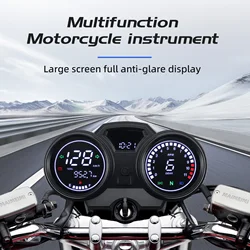 Motorcycle Digital Board Universal LCD Odometer Speedometer Meter Instrument Moto Dashboard Hour Counter Tachometer with Gear