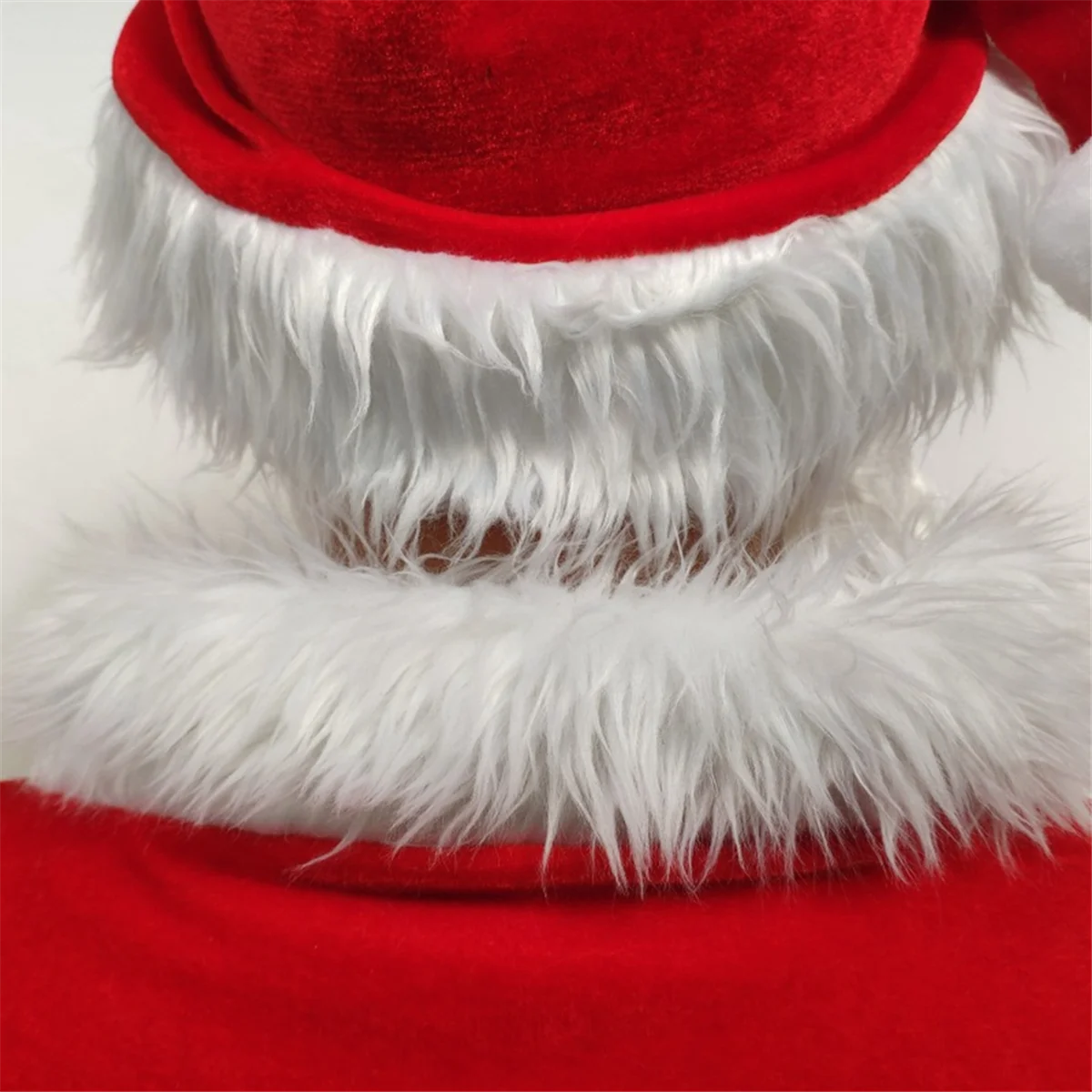 Santa Claus Costume for Men Christmas Santa Costume Adult Santa Suit Professional Santa Outfit Cosplay Party Suit 9PCS