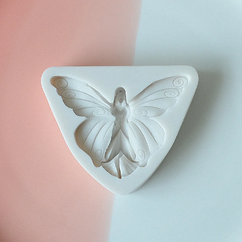 3D Butterfly Fairy Resin Silicone Mold Candy Chocolate Clay DIY Process Fondant Cake Decoration Tool Kitchen Baking Mold