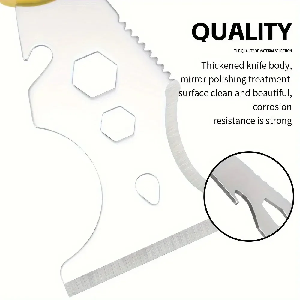 1PC 15 In 1 Multi Use Putty Knife Stainless Steel Paint Scraper Removal Construction Tool For Wallpaper Can Opener Home DIY