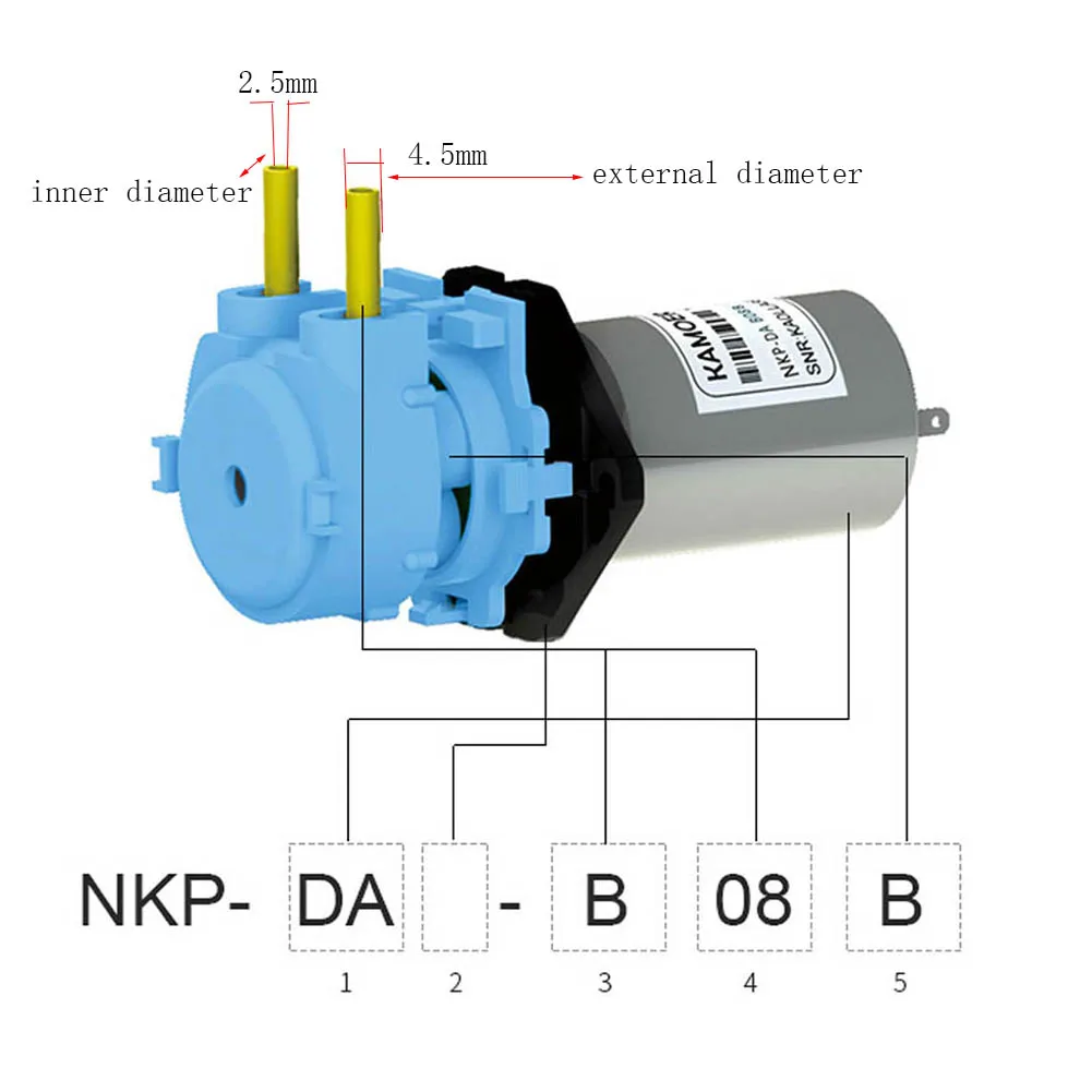 DC Peristaltic Pump 3V/6V/12V/24V Micro Self priming Mute Peristaltic Liquid Pump DC Water Pump for Lab Dosing Analytical