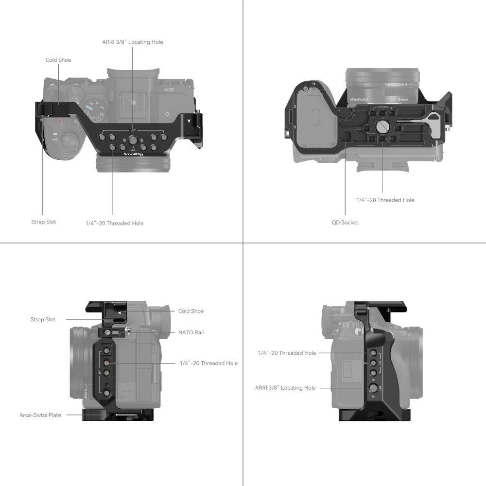 SmallRig Full Camera Cage for Sony Alpha 7R V/Alpha 7 IV/Alpha 7 S III/Alpha 1/Alpha 7R IV with Built-in Magnetic Spanner 3667B