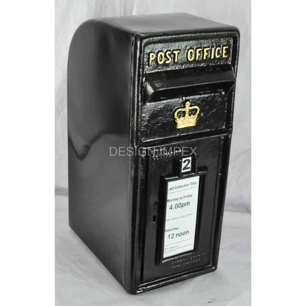 Black Painted Finished Complaint Or Missing Letters Display Box Mailbox Decorative Outdoor Mounted And Organize Unique Post Box