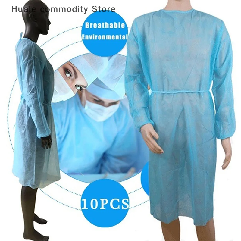 Unisex Medical Laboratory Disposable Protective Isolation Clothing Anti-spitting Waterproof Anti-oil Stain Nursing Gown Anti-fog