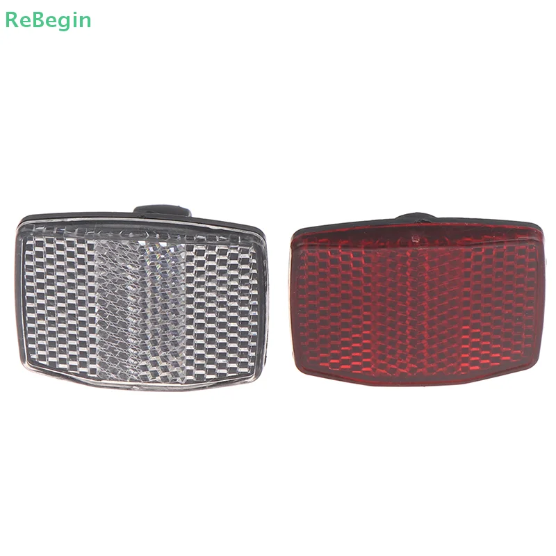 New 1Pcs High Quality Bicycle Bike Handlebar Reflector Reflective Front Rear Warning Light Safety Lens White/Red