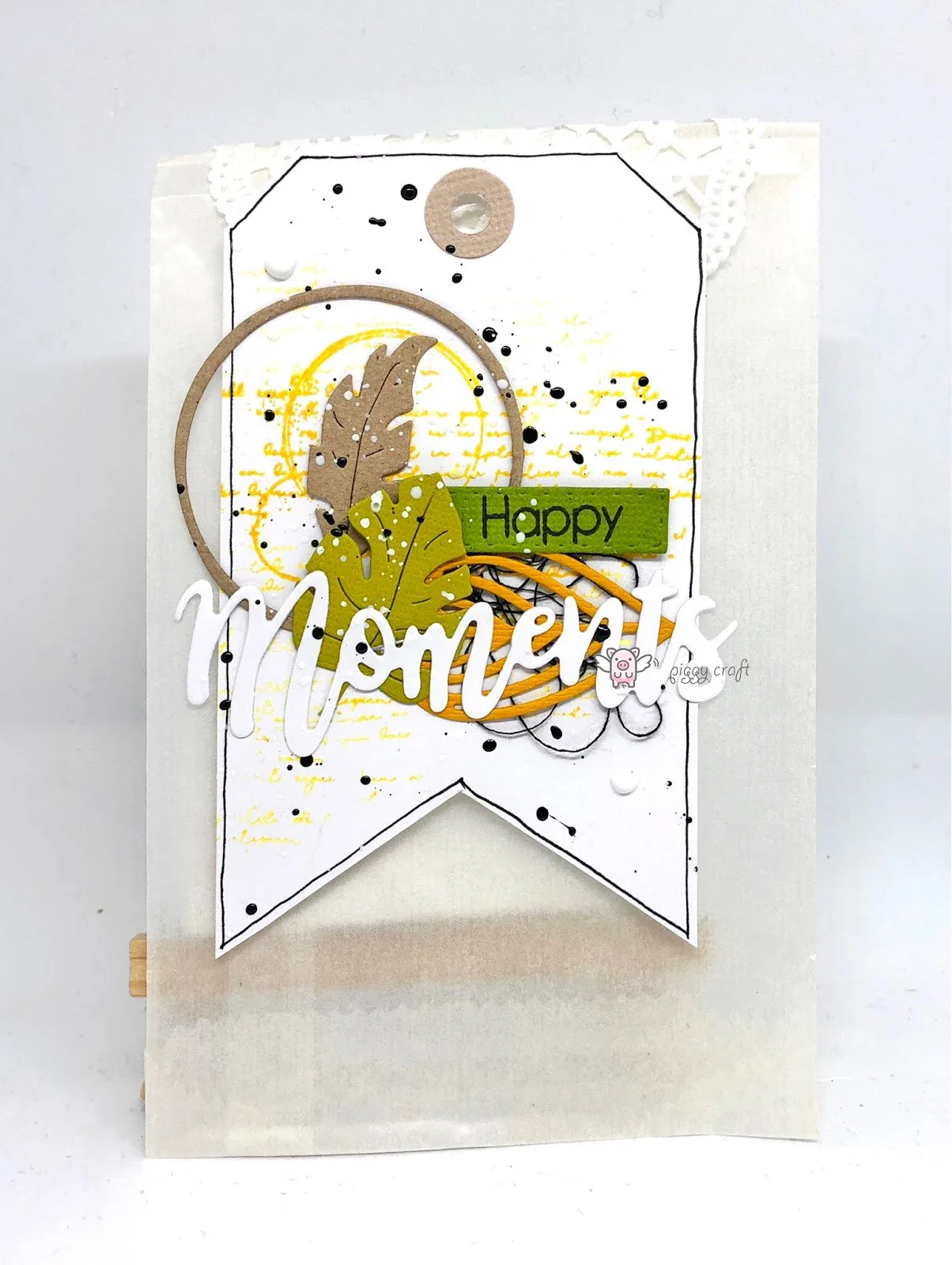 Piggy Craft metal cutting dies cut die mold Maple leaf circle Scrapbook paper craft knife mould blade punch stencils dies